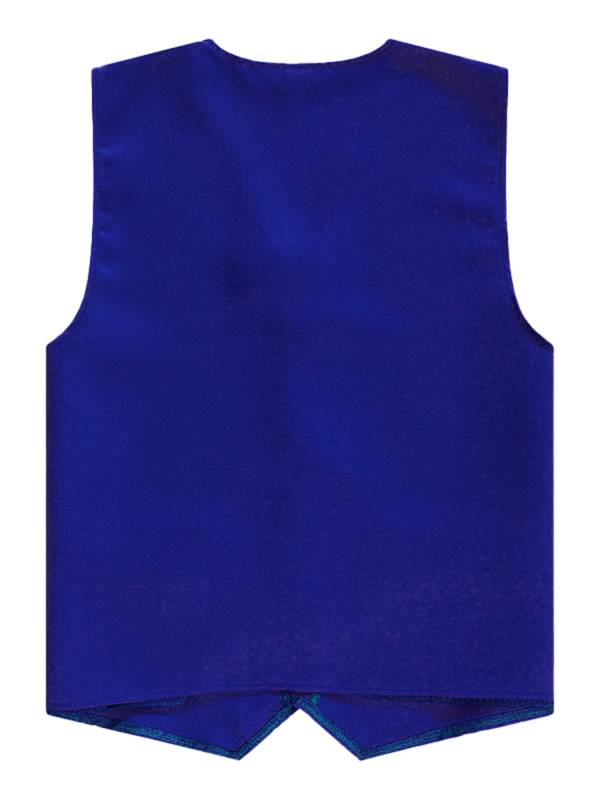 Kids Boys Solid Color V Neck Sleeveless Button Front Vest thumb