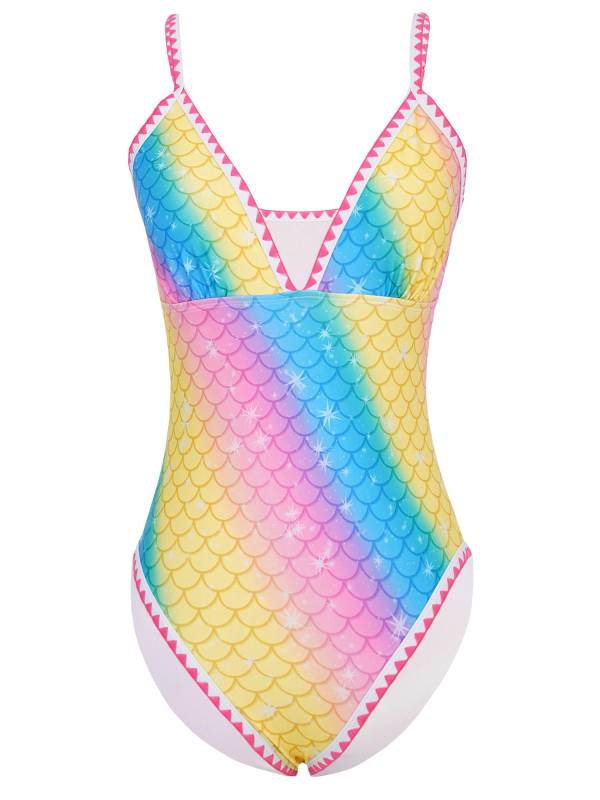 Women Deep V Neck Sleeveless High Cut One Piece Swimsuit thumb