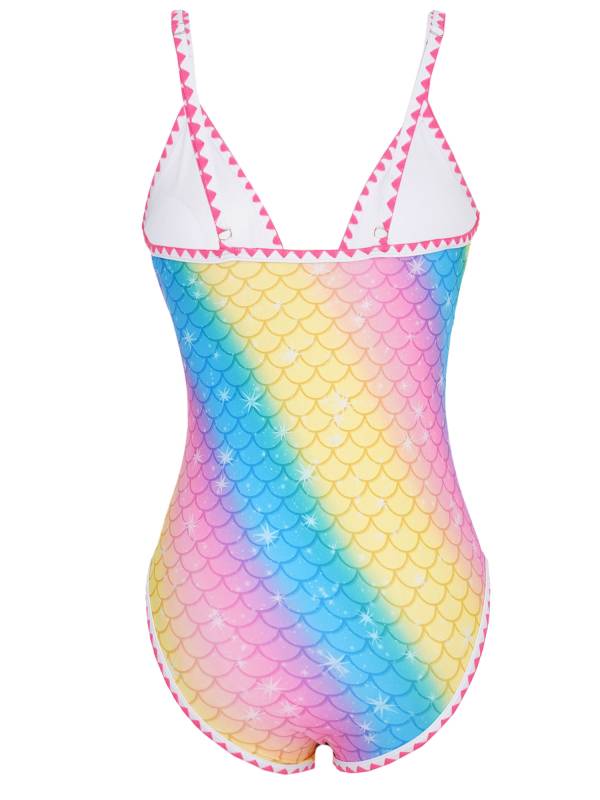 Women Deep V Neck Sleeveless High Cut One Piece Swimsuit thumb