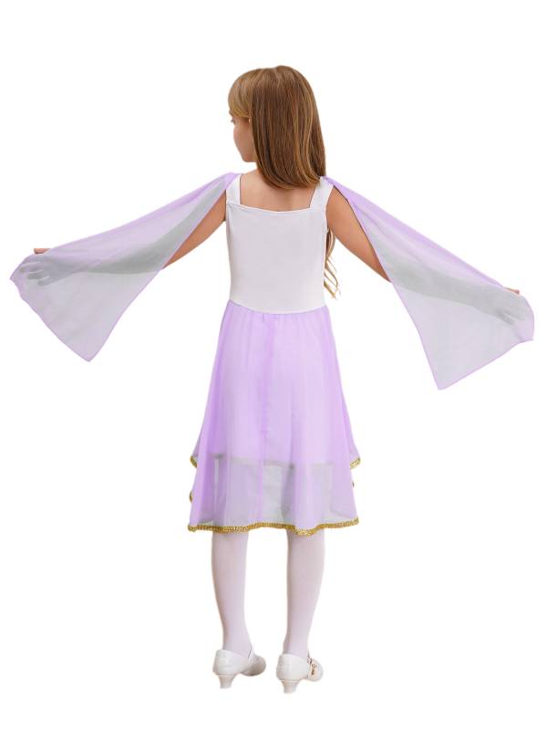 Girl Sleeveless Asymmetrical Dress Halloween Greek Toga Costume thumb