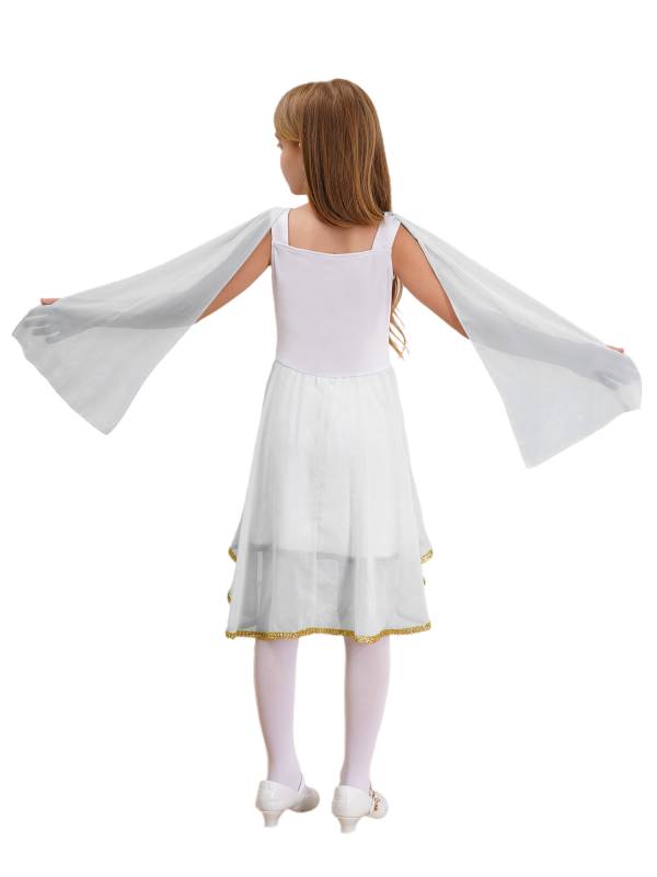 Girl Sleeveless Asymmetrical Dress Halloween Greek Toga Costume thumb