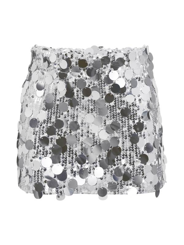 Kids Girls Sequin Hip Wrap Miniskirt with Solid Underpants thumb