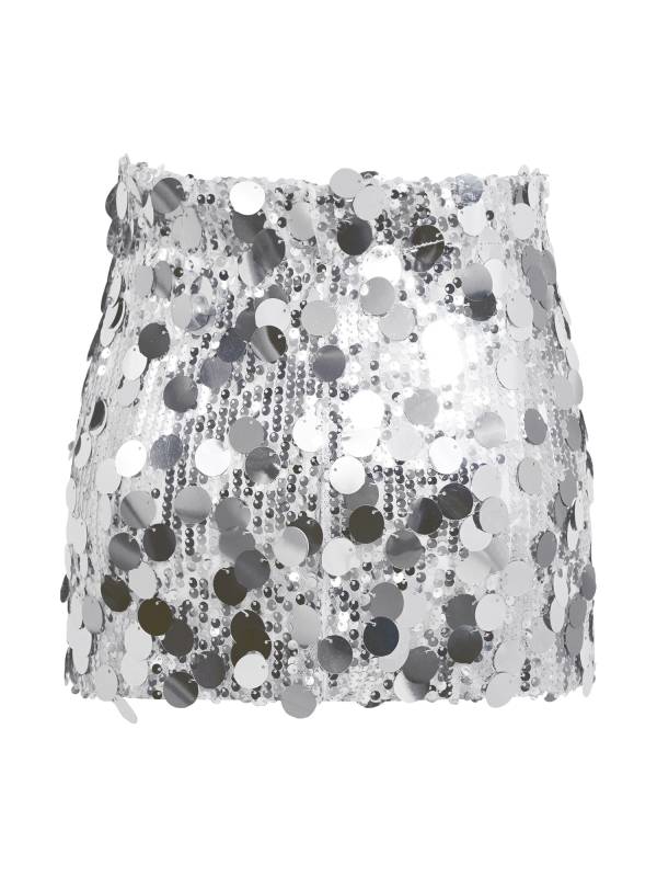 Kids Girls Sequin Hip Wrap Miniskirt with Solid Underpants thumb