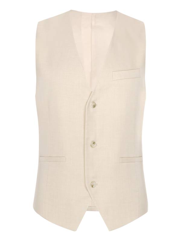 Men Sleeveless V Neck Button-up Groomsmen Waistcoat thumb