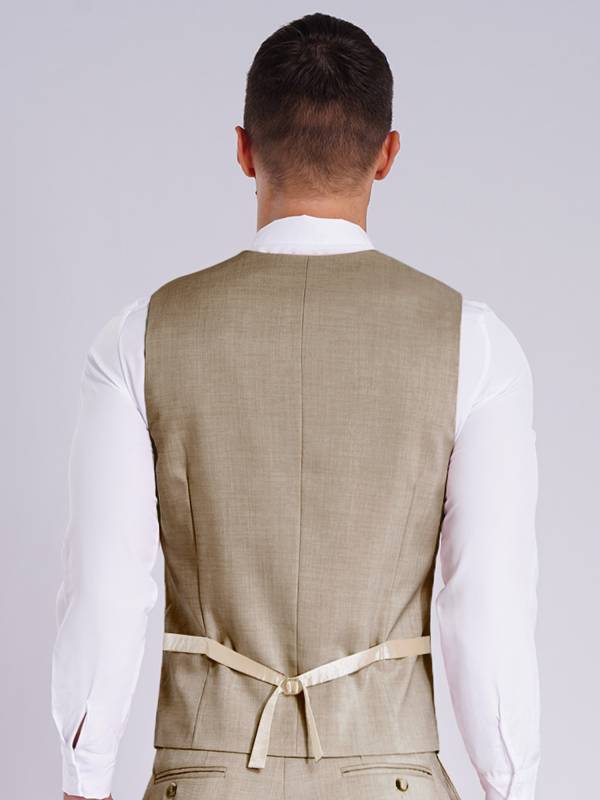 Men Sleeveless V Neck Button-up Groomsmen Waistcoat thumb