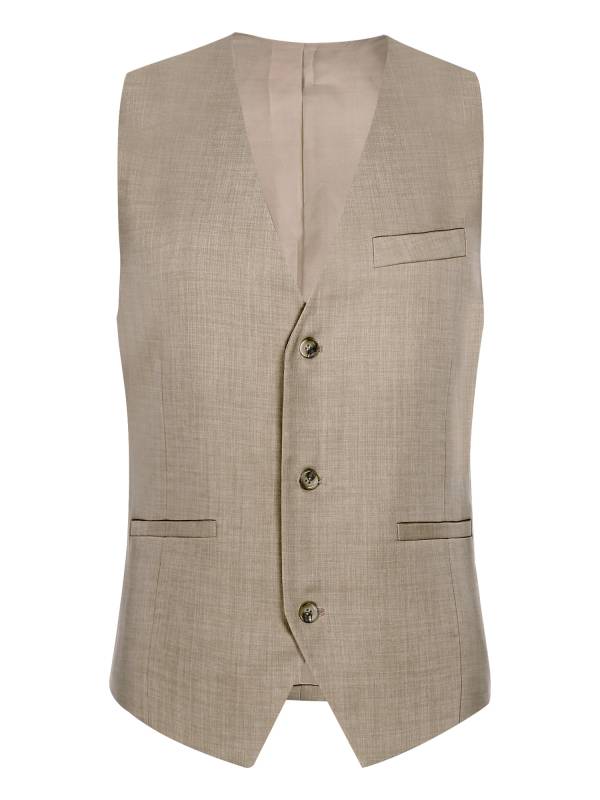 Men Sleeveless V Neck Button-up Groomsmen Waistcoat thumb