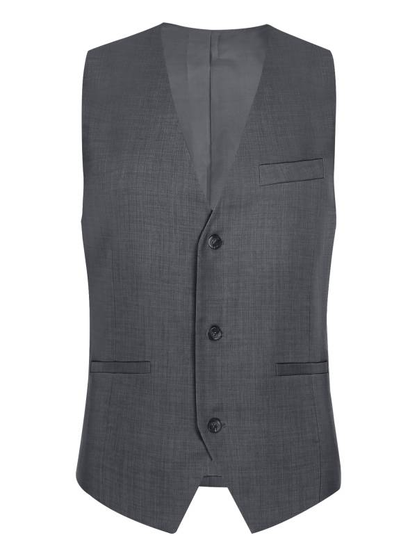 Men Sleeveless V Neck Button-up Groomsmen Waistcoat thumb