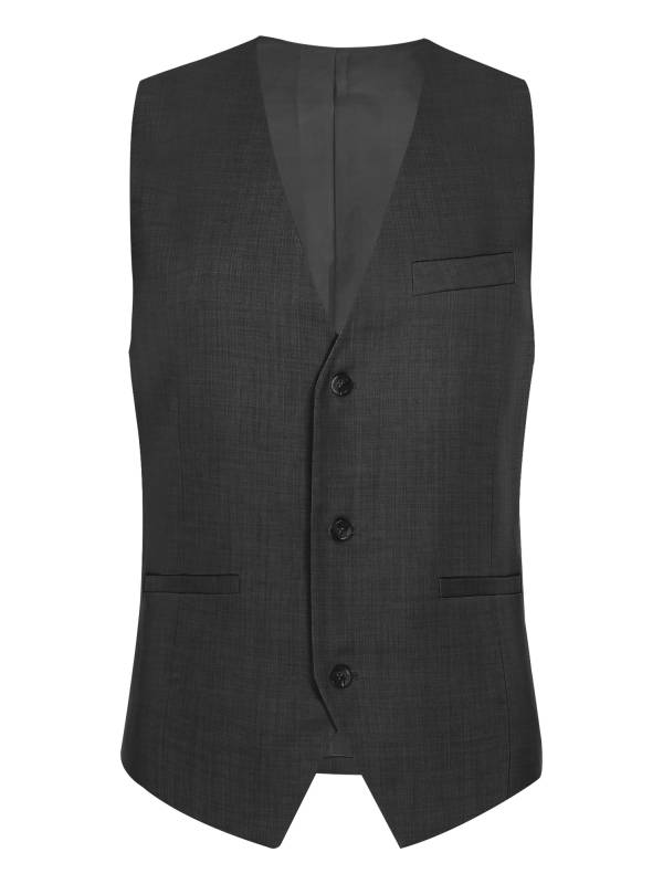 Men Sleeveless V Neck Button-up Groomsmen Waistcoat thumb