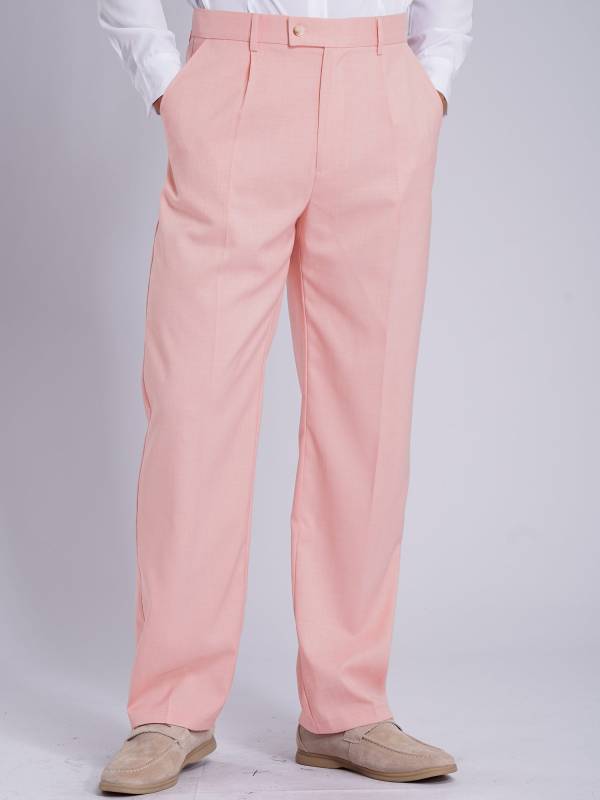 Men Side Pockets Solid Color Straight Pants for Wedding thumb