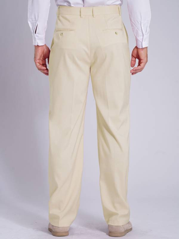 Men Side Pockets Solid Color Straight Pants for Wedding thumb