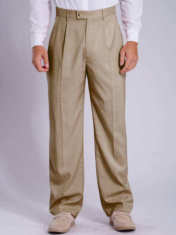 Men Side Pockets Solid Color Straight Pants for Wedding thumb