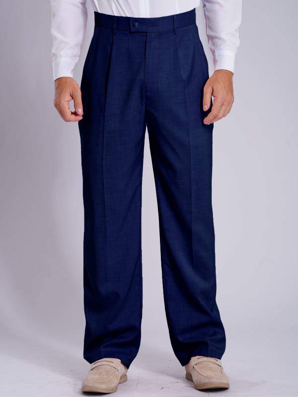 Men Side Pockets Solid Color Straight Pants for Wedding thumb