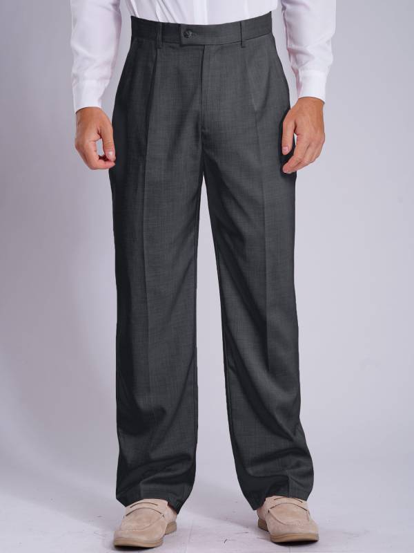 Men Side Pockets Solid Color Straight Pants for Wedding thumb