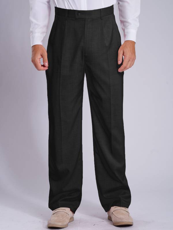 Men Side Pockets Solid Color Straight Pants for Wedding thumb