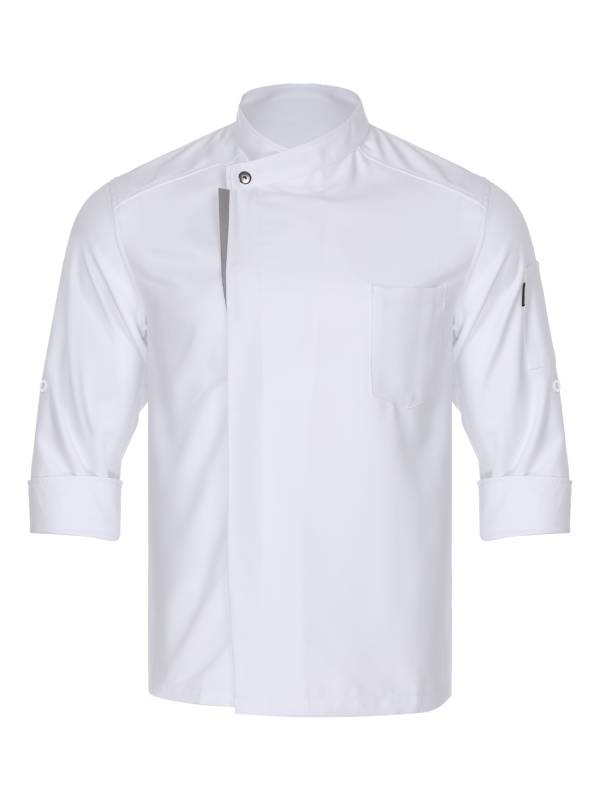 Adults Cross-Over Collar Long Sleeve Chef Jacket thumb