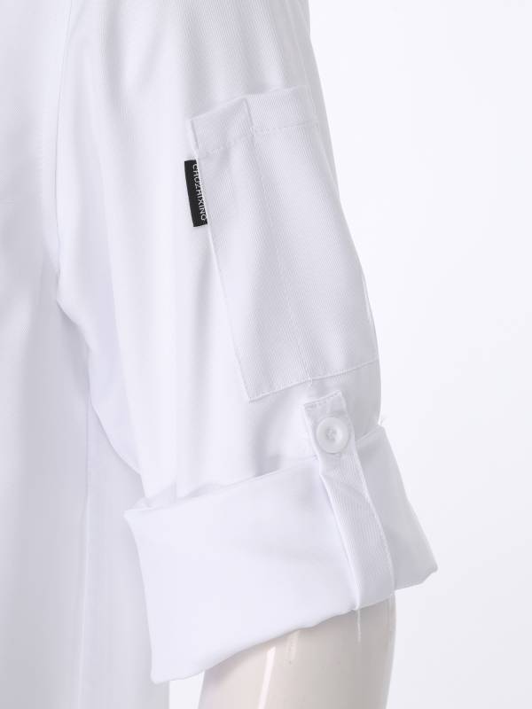 Adults Cross-Over Collar Long Sleeve Chef Jacket thumb