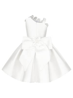 Toddler Girls Flower Girl Party Gown Sleeveless Applique Bowknot Dress back image