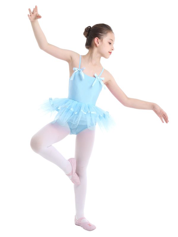 Toddler Girls Spaghetti Straps Ballet Dance Leotard Tutu Dress thumb