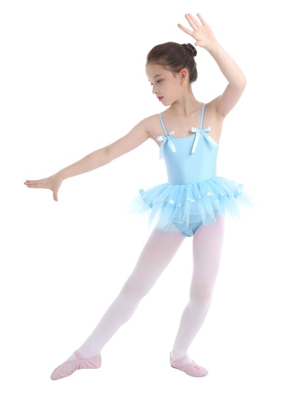 Toddler Girls Spaghetti Straps Ballet Dance Leotard Tutu Dress thumb
