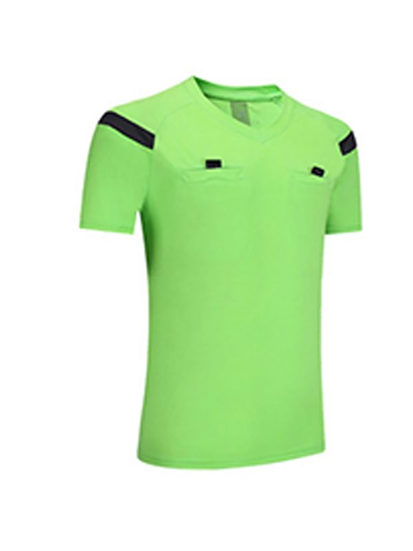 Men Two-Piece Short Sleeve T-shirt with Shorts Soccer Referee Uniform thumb