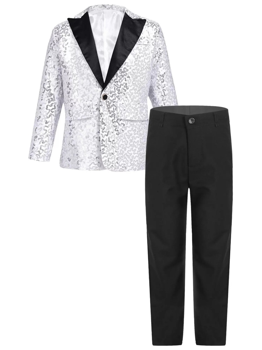 boys sequin blazer and pants