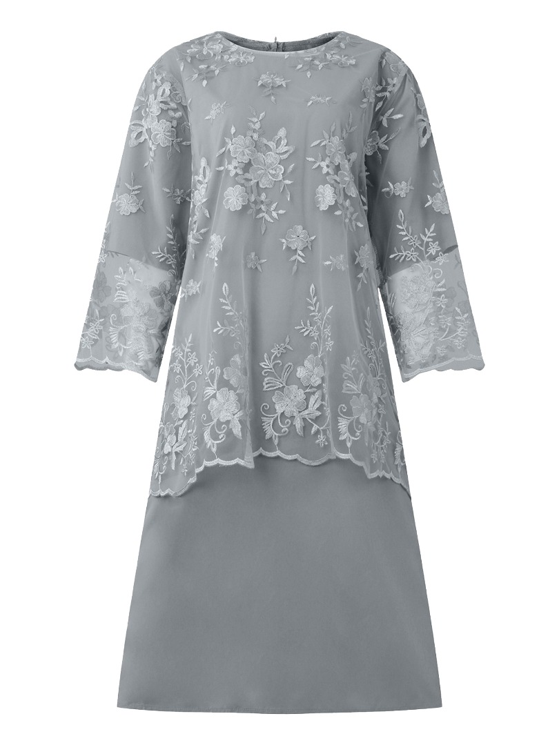 Mother of the Bride's Dress Grey