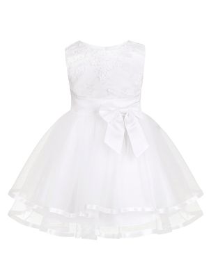 Baby Girls Embroidered Flower Dress front image