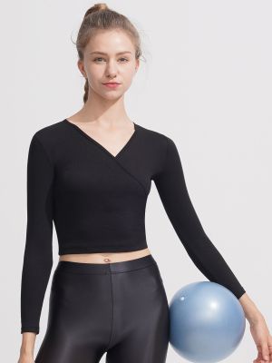 Women Long Sleeves Stretchy Tops for Gym Yoga front image