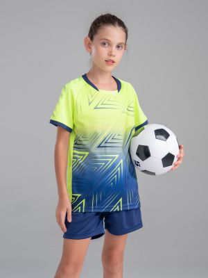 Kids Boys Two Pieces Short Sleeve T-shirt and Shorts Football Sets front image