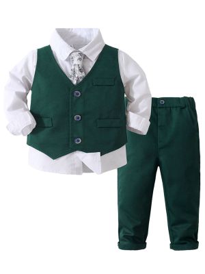 Toddler Boys 4-piece Formal Suits for Party front image