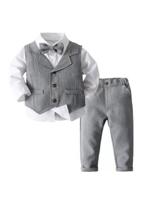Baby/Toddler Boys 4-Piece Cotton Formal Gentleman Suits front image