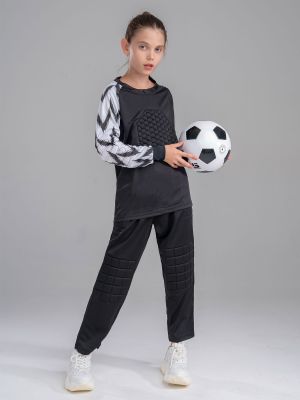 Kids Boys Two-Piece Long Sleeve Shirt and Pants Soccer Training Set front image