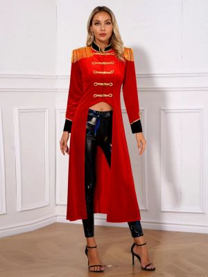 Women Velvet Tailcoat Renaissance Gothic Jacket Cosplay Costumes front image