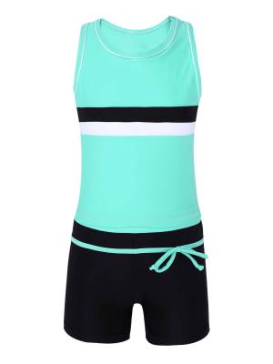 Girls Two Pieces Swim Tanks and Shorts Beachwear Set front image