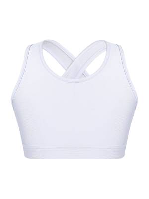 Kids Girls Sleeveless Keyhole Back Sport Crop Top front image