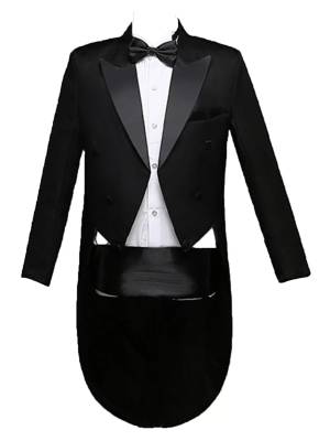 Men 4Pcs Gentlemen Formal Tuxedo Blazer and Shirt front image