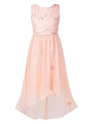 Kids Girls Mesh & Chiffon High-Low Party Dresses front image