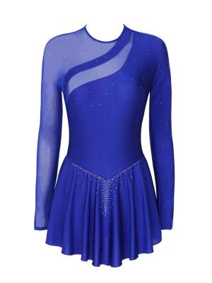 Women Long Sleeves Figure Skating Mini Dress front image