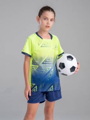 Kids Boys Two Pieces Short Sleeve T-shirt and Shorts Football Sets front image