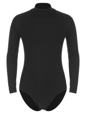 Men One-Piece Undershirt Long Sleeve Gymnastic Leotard front image