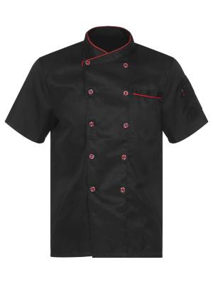 Adults Stand Collar Double-Breasted Chef Shirt front image