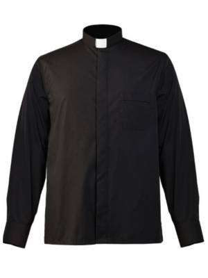 Men Halloween Stand Collar Long Sleeve Preacher Costume Shirt front image