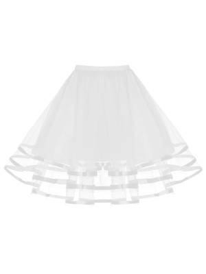 Women Tiered Tulle Underskirt Hoopless Puff A-line Petticoat front image