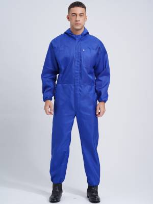 Men Dustproof Long Sleeve Front Zipper Overalls Jumpsuit front image