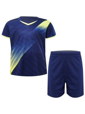 Kids Boy Sports Set Football Graphic T-shirt with Drawstring Shorts front image