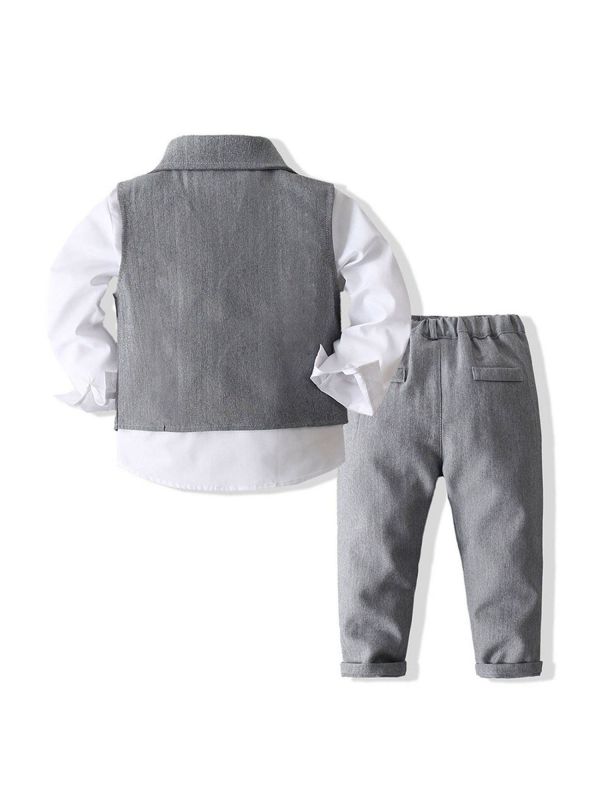 Baby/Toddler Boys 4-Piece Cotton Formal Gentleman Suits thumb