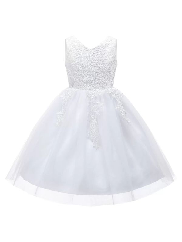 Baby/Toddler Girls Exquisite Guipure Lace Flower Girl Dress thumb